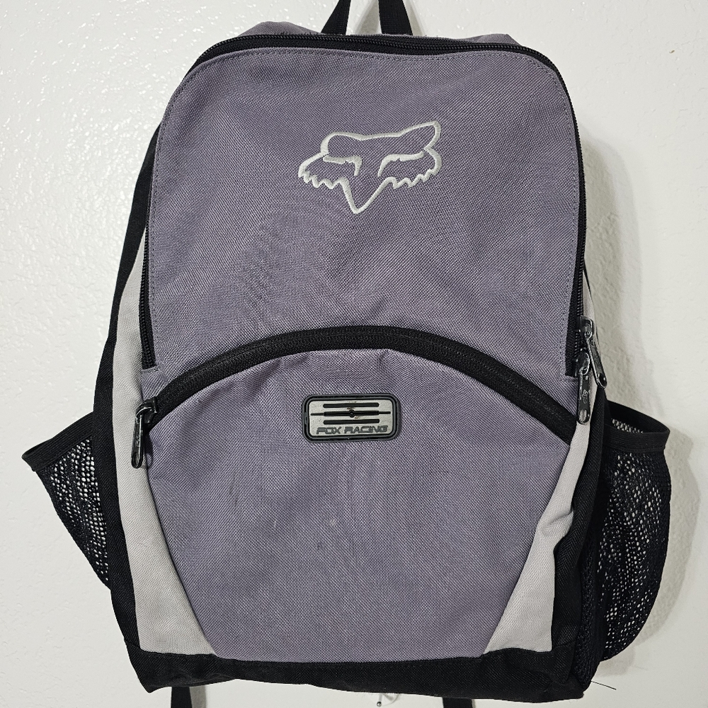Fox Racing Backpack Gray Black Motocross Skate BMX School Travel Bag